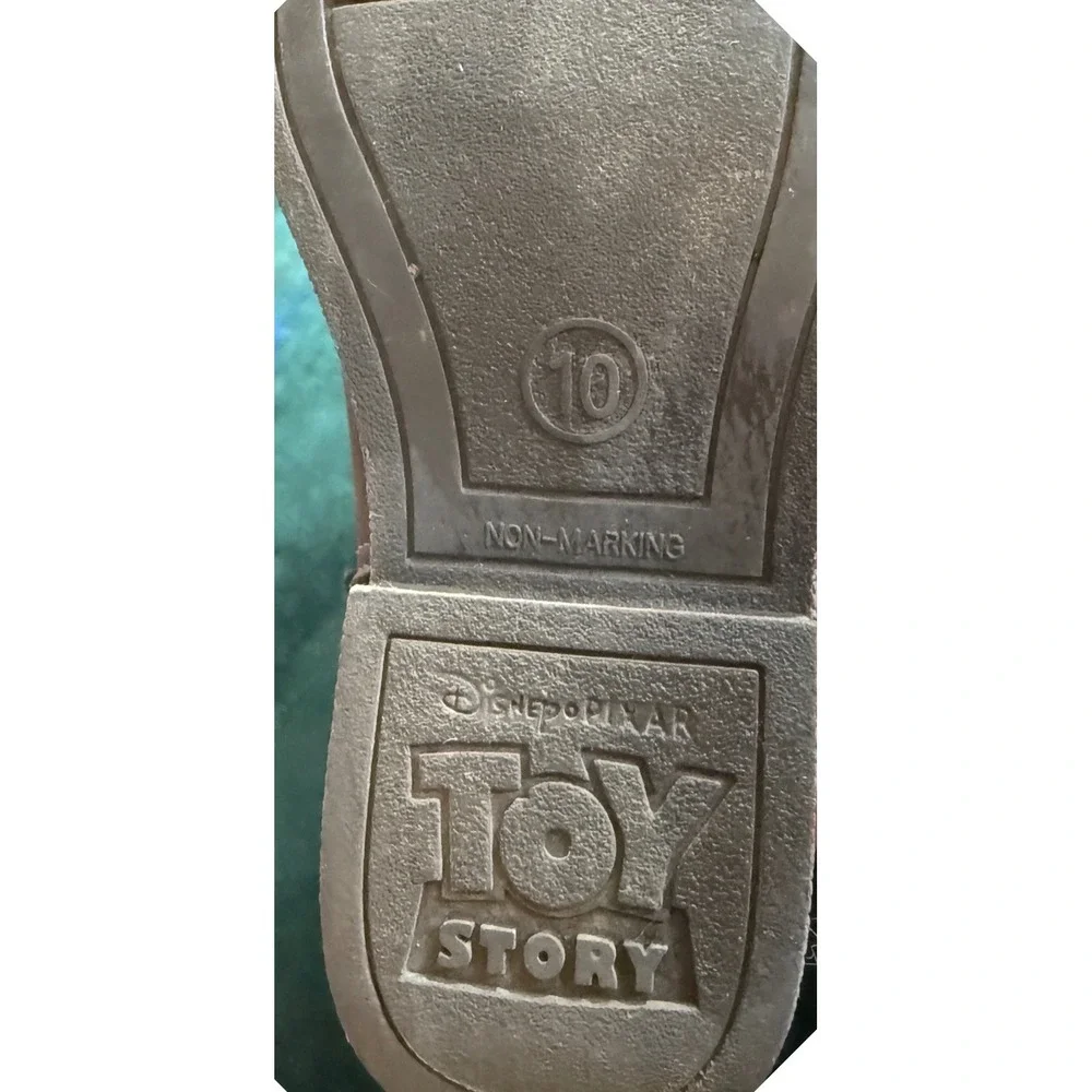 Disney Pixar Toy Story Woody Cowboy Boots Brown Kids Size 10 Non-Marking Sole